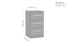Lynx 3 Drawer Bedside - Black